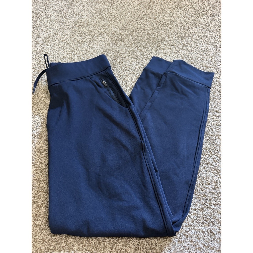 32 Degrees Heat Men's Navy Jogger Pants Sz S Drawstring Zip Pocket Athletic Gear
